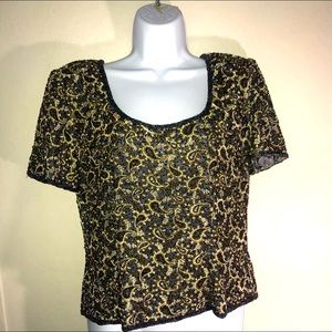 Adrianna Papell Evening Ladies Sequin Top, size 12